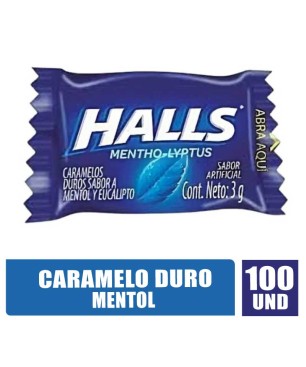 MENTA HALLS PEPA MENTOL X 100UND