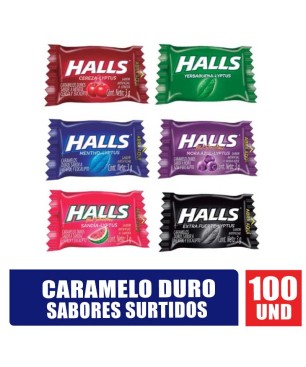 HALLS PEPA SABORES SURTIDO X 100UND