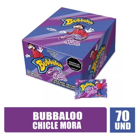 BUBBALOO CHICLE MORA X 70 UND