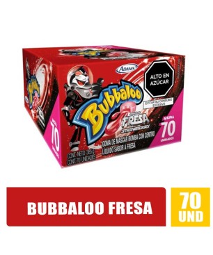 BUBBALOO CHICLE FRESA X 70UND