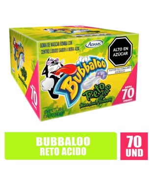 CHICLE BUBBALOO RETO ACIDO X 70UND