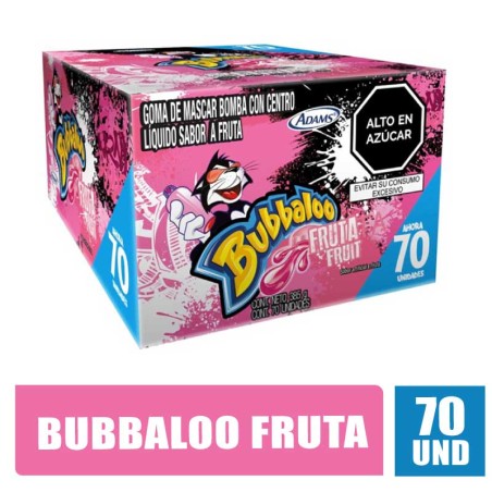 BUBBALOO CHICLE FRUTA X 70UND