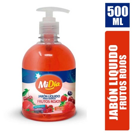 JABON LIQUIDO MI DIA FRUTOS ROJOS X 500ML