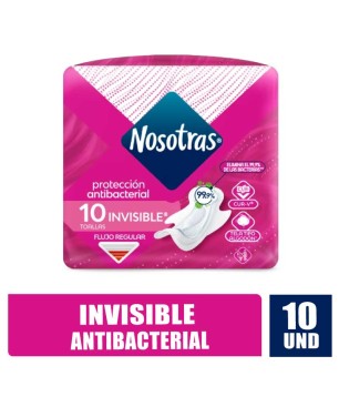 NOSOTRAS INVISIBLE ANTIBACTERIAL X 10UND