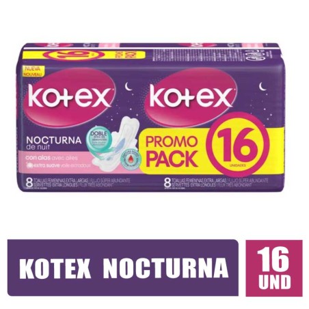 TOALLAS KOTEX NOCTURNA X 16UND