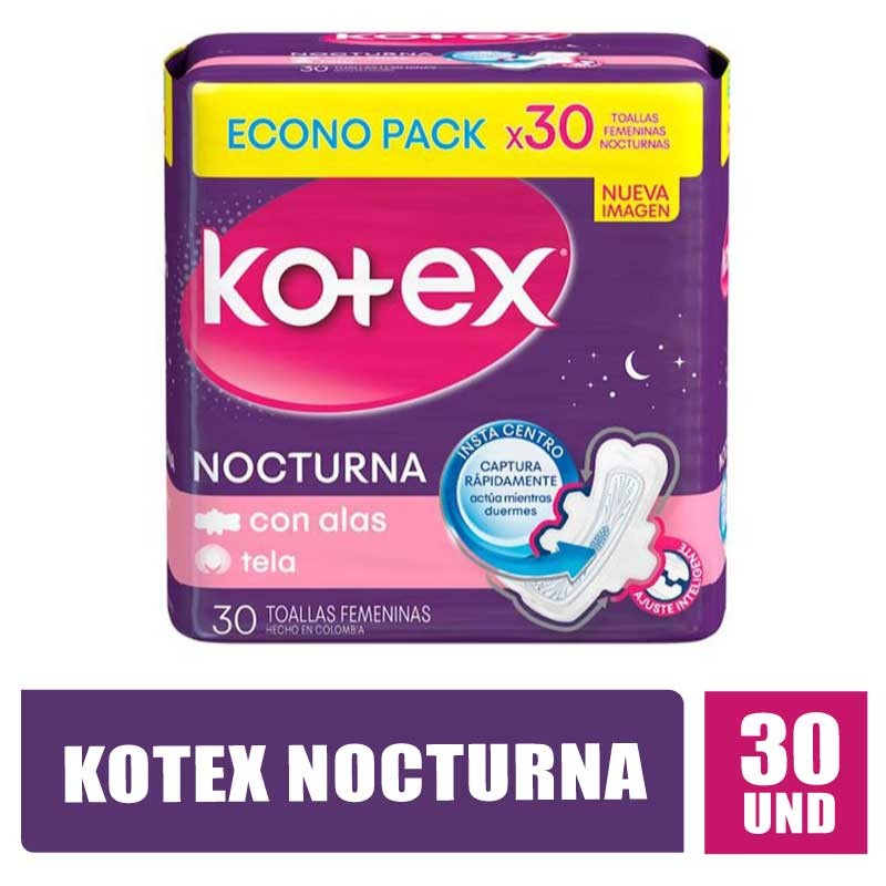 TOALLAS KOTEX NOCTURNA X 30UND