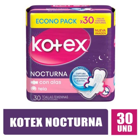 TOALLAS KOTEX NOCTURNA X 30UND