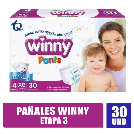 PAÑALES WINNY ETAPA 4 X 30UND