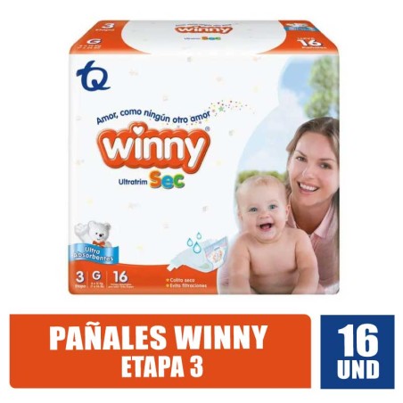 PAÑALES WINNY ETAPA 3 X 16UND