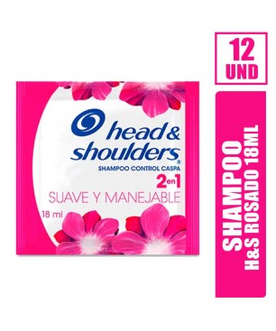 H&S ROSADO TIRA SHAMPOO 18ML X 12UND