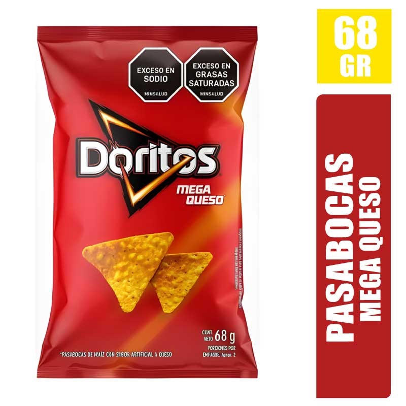 DORITOS MEGA QUESO FAMILIAR X 68GR