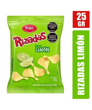 PASABOCAS RIZADAS LIMÓN X 25GR