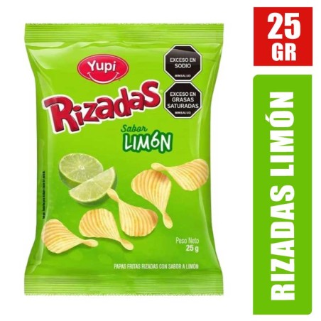 PASABOCAS RIZADAS LIMÓN X 25GR