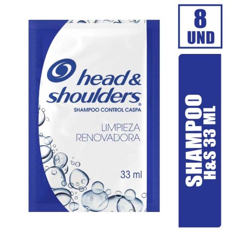 SHAMPOO H&S AZUL 33ML X 8UND