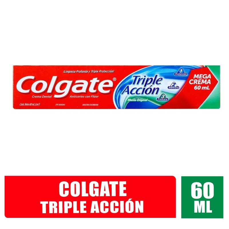CREMA DENTAL COLGATE TRIPLE ACCION X 60ML