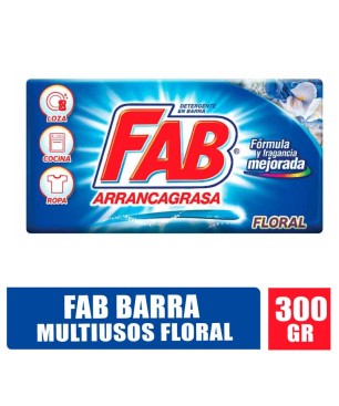 FAB BARRA MULTIUSO FLORAL X 300GR