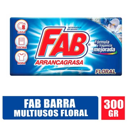 FAB BARRA MULTIUSO FLORAL X 300GR