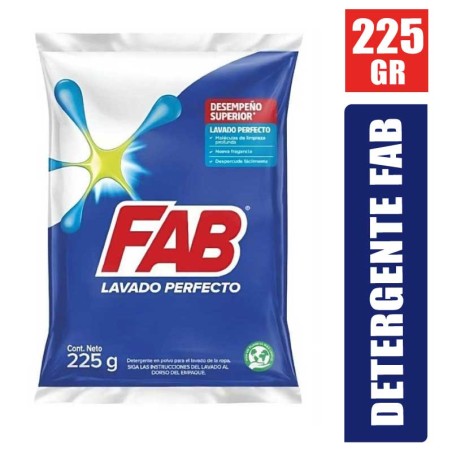 DETERGENTE EN POLVO FAB X 225GR