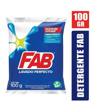 DETERGENTE EN POLVO FAB X 100GR