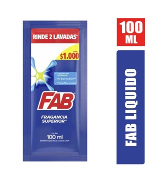 DETERGENTE LIQUIDO FAB X 100ML