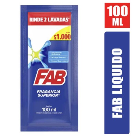 DETERGENTE LIQUIDO FAB X 100ML