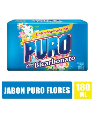 JABON PURO BARRA FLORES X 180GR