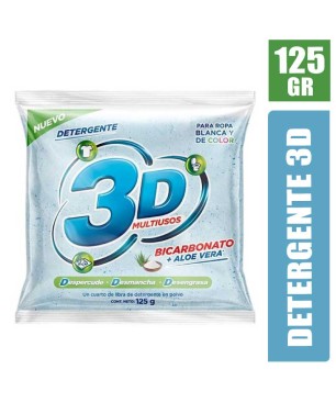 DETERGENTE 3D BICARBONATO ALOE VERA X 125GR