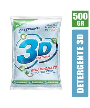 DETERGENTE 3D BICARBONATO ALOE VERA X 500GR