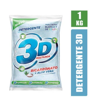 DETERGENTE 3D BICARBONATO ALOE VERA X 1000GR