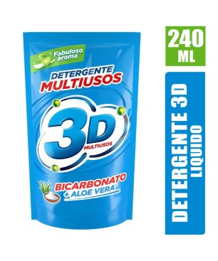 DETERGENTE LIQUIDO 3D X 240ML