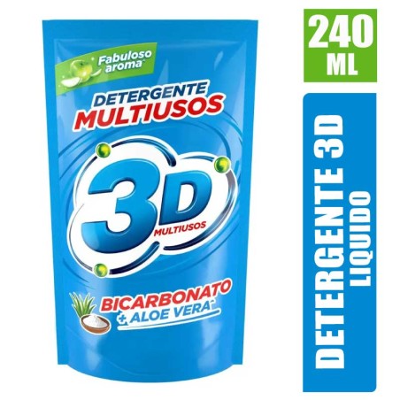DETERGENTE LIQUIDO 3D X 240ML