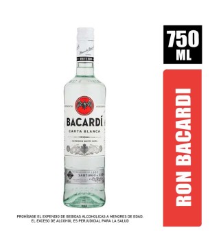 RON BACARDI CARTA BLANCA BOTELLA X 750ML