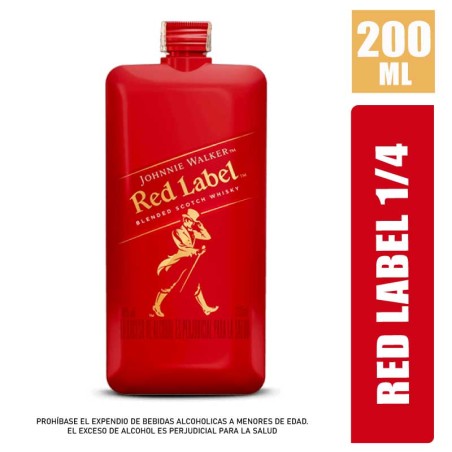 WHISKY JOHNNIE WALKER RED LABEL 1/4 X 200ML