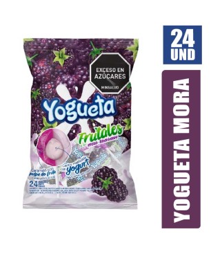 CHUPETAS YOGUETA FRUTALES MORA X 24UND