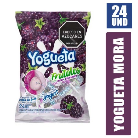 CHUPETAS YOGUETA FRUTALES MORA X 24UND