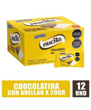 CHOCOLATINAS NUCITA 20 GR X 12UND
