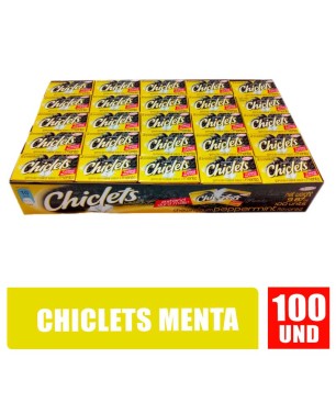 CHICLETS ADAMS PEQUEÑO MENTA X 100UND