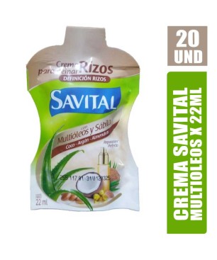 CREMA DE PEINAR SAVITAL MULTIOLEO 22MLX 20UND