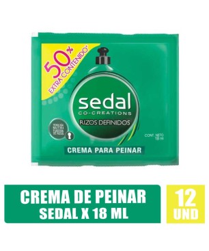 CREMA DE PEINAR SEDAL VERDE 18ML X 12UND
