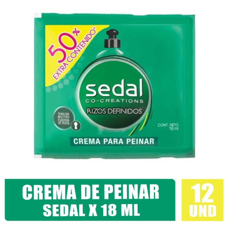 CREMA DE PEINAR SEDAL VERDE 18ML X 12UND