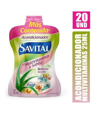 ACONDICIONADOR SAVITAL MULTIVITAMINAS 25ML X 20UND