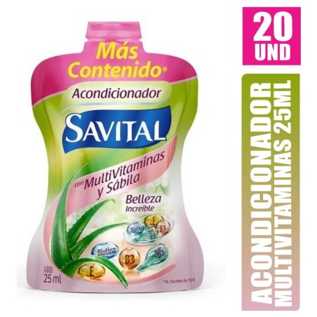 ACONDICIONADOR SAVITAL MULTIVITAMINAS 25ML X 20UND