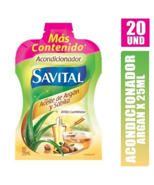 ACONDICIONADOR SAVITAL ACEITE DE ARGAN 25ML X 20UND
