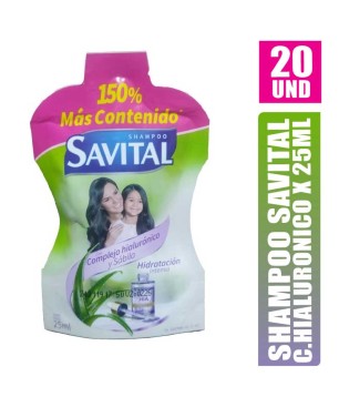 SHAMPOO SAVITAL COMPLEJO HIALURONICO 25ML X 20UND