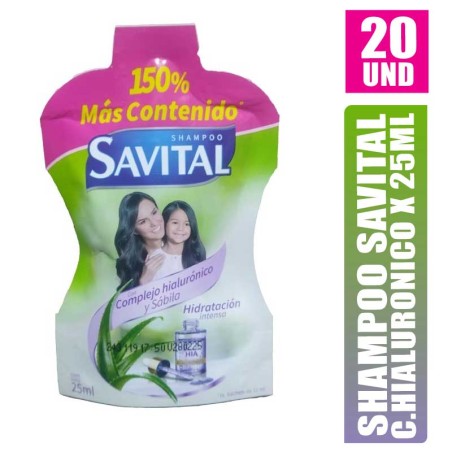 SHAMPOO SAVITAL COMPLEJO HIALURONICO 25ML X 20UND
