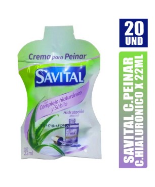 CREMA DE PEINAR SAVITAL COMPLEJO HIALURONICO 22ML X 20UND