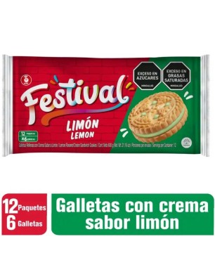GALLETAS FESTIVAL LARGA LIMON X 12UND