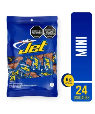 CHOCOLATINA MINI JET LECHE 6GR X 24UND