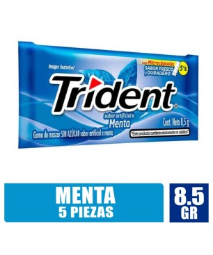 Trident Menta 5 Piezas X 8.5 gr | Distribuidora el Confite