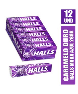 HALLS EN BARRA MORA AZUL 28GR X 12UND